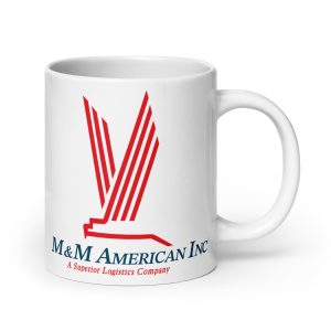 M&M Logo White Glossy Mug